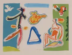 Vacation by Pat Hanly, screenprint, 9/37, sold Apr 2009
