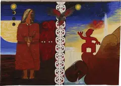 Untitled by Robyn Kahukiwa, acrylic on linen, offered Apr 2009