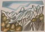 Agnes Wood, Luggate 11 'South', watercolour