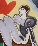 Pat Hanly, New Age Woman, screenprint, 10/31