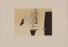 Middle North by Shane Cotton, screenprint, 22/25, sold Apr 2009