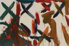 Allen Maddox, Role Over in the Clover, acrylic on paper, diptych