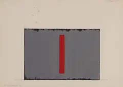 Untitled by Max Gimblett, acrylic and graphite on paper, offered Apr 2009