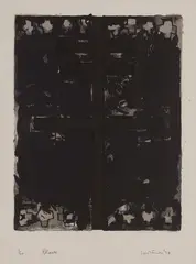Black by Ralph Hotere, lithograph, 3/20, offered Apr 2009