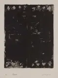 Ralph Hotere, Black, lithograph, 3/20