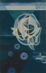 Gently Floating Forms by Eileen Mayo, screenprint, 13/40, offered Apr 2009