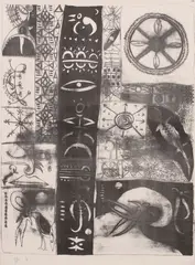 Untitled by John Pule, lithograph, 6/8, sold Apr 2009