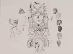 Veil by Shane Cotton, lithograph, 28/40, offered Apr 2009