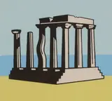 Wong Sing Tai, Temple of Apollo, screenprint, 3/100