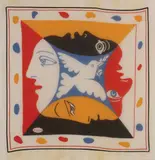 Pablo Picasso, Figure with Doves, silkscreen scarf