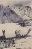 Jan Nigro, Wanaka, ink and wash
