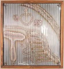 Oputae by Ralph Hotere, blowtorch on corrugated baby iron, offered Apr 2009