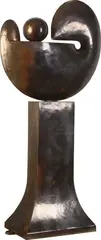 Soft Geometric Medium Series 2, No. 1 by Paul Dibble, cast bronze, edition of 2, offered Apr 2009