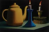 Michael Smither, Still Life with Yellow Teapot