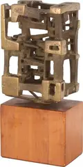 Habitation by Guy Ngan, cast bronze and wood, sold Apr 2009