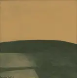 Colin McCahon, South Canterbury, polyvinyl acetate and sand on board