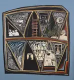 Claudia Pond Eyley, Shield with Blue Surround, acrylic on canvas