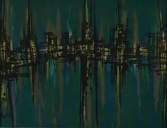 Bonnie Quirk, Abstract Cityscape, screenprint