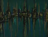 Bonnie Quirk, Abstract Cityscape, screenprint