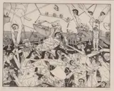 Jeffrey Harris, My Dream of the North Island, etching, 2/50