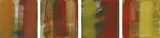 Matthew Browne, Notes No. 4, 9, 23, 25, oil on panel, 4 parts