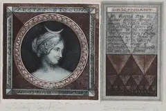 Wendy Griffin, Descendant, mezzotint and collage, 1/3