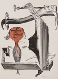 Bill Hammond, Untitled - Figure Study, acrylic and ink on paper