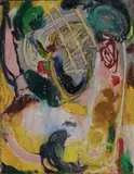 Phillip Trusttum, Untitled - Abstract, oil and watercolour on paper