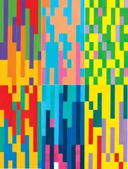 Clare Matheson, Abstract Reality - Alienating Gaze, acrylic on six panels