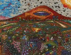Taane by Alan Taylor, acrylic on canvasboard, sold Dec 2008
