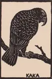 J. L Moore, Kaka, woodblock print