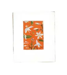 Orange Lily by Andrew McLeod, oil on cardboard in artists original corrugated card mount, sold Sep 2008