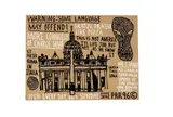 Peter Robinson, Open Every Day but Sunday, oilstick on builders paper