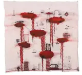 John Pule, Born in Paradise, acrylic and ink on canvas