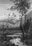 W. A Bollard, Mountain View, oil on canvas