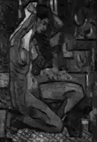 Bill Buckley, Female Nude, oil on board