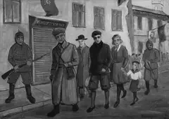 Ida Gertrude Eise, The Street in Madrid, oil on board, 1963