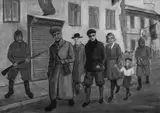 Ida Gertrude Eise, The Street in Madrid, oil on board, 1963