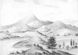 P. Fitzroy, Mount Egmont, watercolour