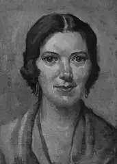 Ida Harriet Carey, Self Portrait, oil on canvasboard