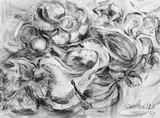 Gabriel Hope, Still Life with Pumpkins and Gourds, ink, watercolour and gouache on paper
