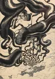 George Woods, The Myth of Maui, engraving with ink and Chinese white