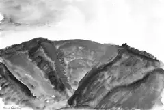 Anna Caselberg, Untitled - Landscape, watercolour