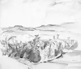 Owen Merton, Moroccan Landscape, watercolour