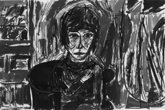 Patrick Hayman, Figure in an Interior, watercolour