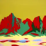 Wong Sing Tai, The Canyon, screenprint on acrylic, 31/45