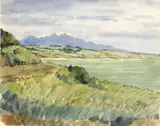 Peter Moriarty, The Coastal Road, watercolour