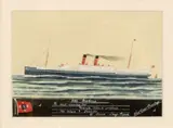Archibald Andrews, T.S.S. Maheno, watercolour and gouache on paper