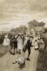 Harry Linley Richardson, The Playful Child Just Left Those from School, gouache and wash on paper