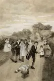 Harry Linley Richardson, The Playful Child Just Left Those from School, gouache and wash on paper